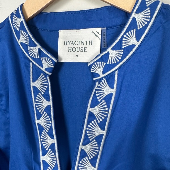 HYACINTH HOUSE Royal Blue with Baby Blue Embroidery Dowling Midi Dress - Picture 9 of 12